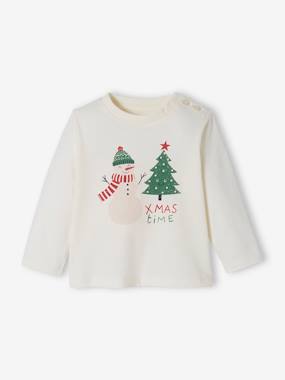 Baby-T-shirts & Roll Neck T-Shirts-T-shirts-Christmas Jumper with "Christmas time" Inscription, for Babies