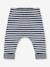 Striped Double Knit Trousers for Babies - PETIT BATEAU blue - vertbaudet enfant 