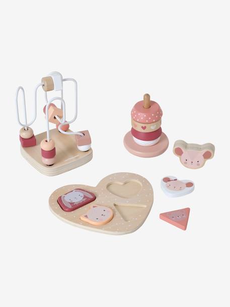 Barn Box Set with 3 Early Learning Toys in FSC® Wood BEIGE LIGHT SOLID WITH DESIGN - vertbaudet enfant 