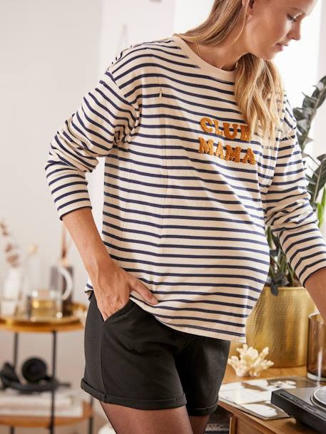 Jersey Knit Shorts for Maternity black - vertbaudet enfant 