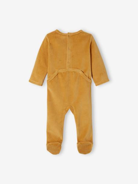 The Lion King by Disney® Velour Sleepsuit for Babies YELLOW DARK SOLID WITH DESIGN - vertbaudet enfant 