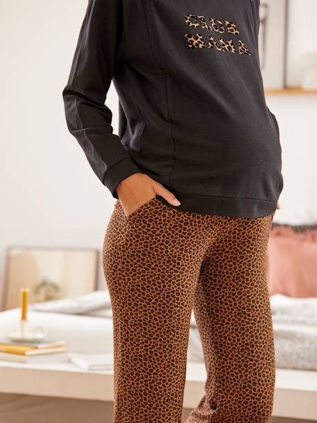 Pantalon large imprimé léopard de grossesse Leopard - vertbaudet enfant 