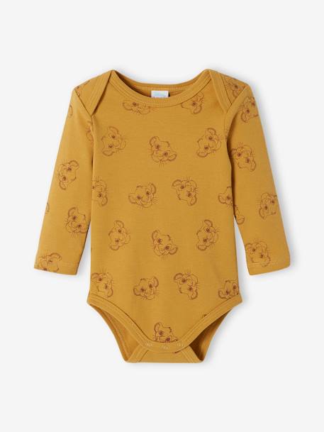 Pack of 2 Bodysuits, The Lion King by Disney®, for Babies YELLOW DARK SOLID WITH DESIGN - vertbaudet enfant 