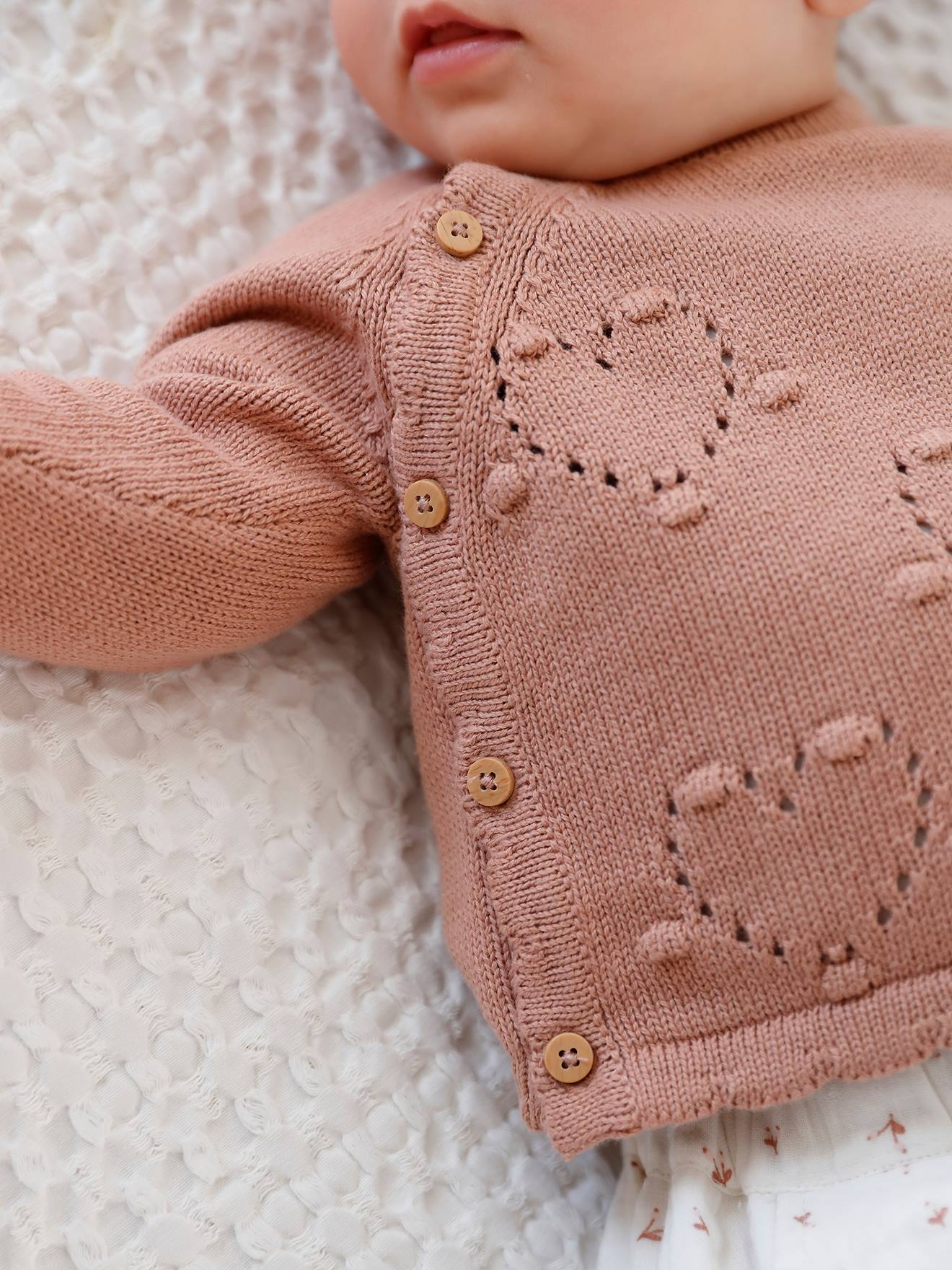 Infant Baby Girl Winter Clothes Long Sleeve Knitted Sweater Solid Plain Button Down Outerwear Cardigan 