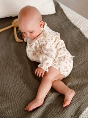 Robe en gaze de coton bébé avec bloomer  - vertbaudet enfant