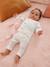 Ensemble bébé mixte gilet pantalon en tricot blanc+gris clair chiné+vert d'eau+vert sauge - vertbaudet enfant 