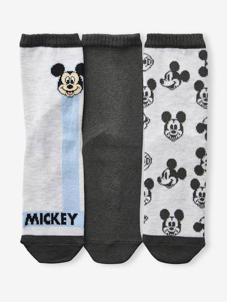 Pack of 3 Pairs of Mickey Mouse Socks by Disney® GREY DARK SOLID - vertbaudet enfant 