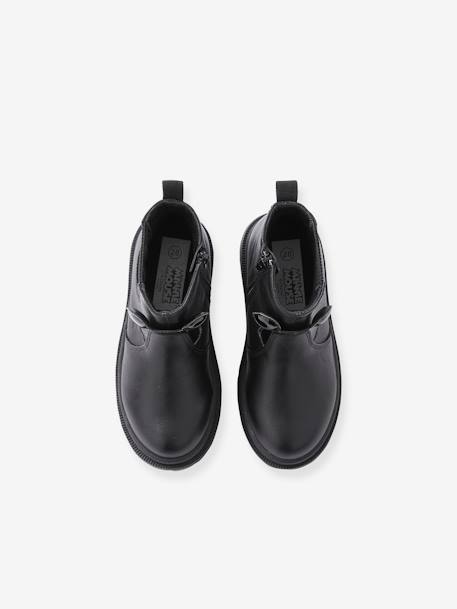 Disney® Minnie Ankle Boots for Girls BLACK DARK SOLID WITH DESIGN - vertbaudet enfant 