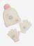 Marie of The Aristocats Beanie + Gloves Set for Girls, by Disney® BEIGE LIGHT SOLID WITH DESIGN - vertbaudet enfant 