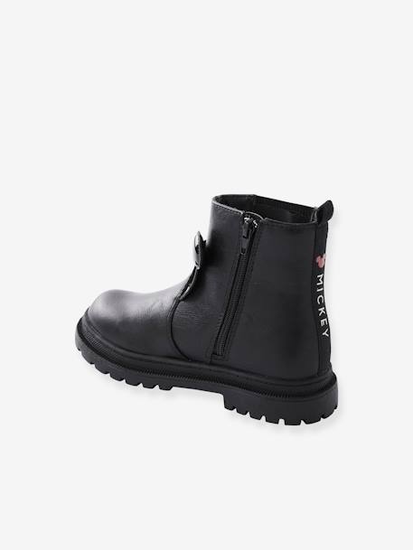 Disney® Minnie Ankle Boots for Girls BLACK DARK SOLID WITH DESIGN - vertbaudet enfant 