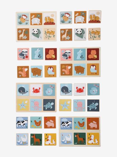 Animals Lotto in FSC® Wood BEIGE LIGHT SOLID WITH DESIGN - vertbaudet enfant 