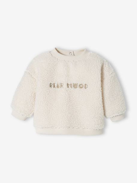 Sweatshirt in Plush Fabric, for Babies  - vertbaudet enfant 