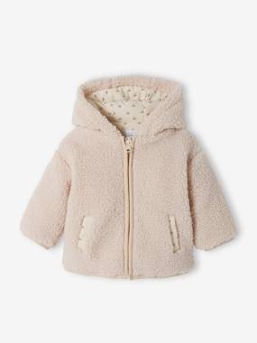 Padded Jacket in Faux Furry Fabric, for Babies  - vertbaudet enfant