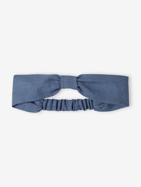 3-Piece Set, Dress + Waistcoat + Hairband for Baby Girls grey blue - vertbaudet enfant 