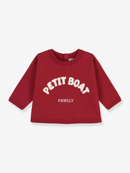 Sweatshirt bébé en coton PETIT BATEAU rouge - vertbaudet enfant 