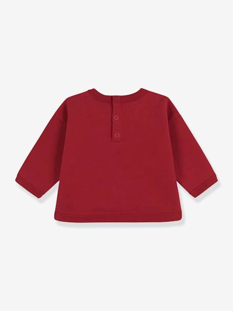 Cotton Sweatshirt for Babies, by PETIT BATEAU red - vertbaudet enfant 