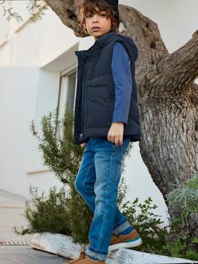 Boys-Coats & Jackets-Padded Jackets-Hooded Bodywarmer with Recycled Polyester Padding, for Boys