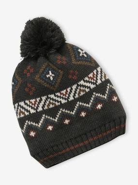 Boys-Accessories-Winter Hats, Scarves & Gloves-Jacquard Knit Beanie for Boys