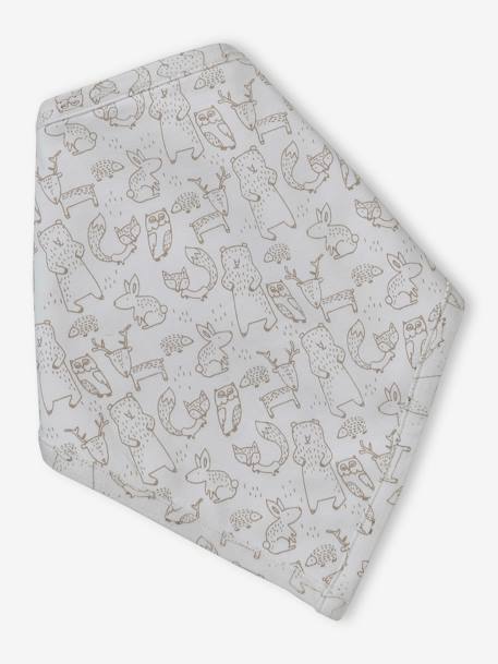 Beanie + Mittens + Scarf + Pouch in Printed Jersey Knit, for Babies taupe - vertbaudet enfant 