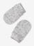Beanie + Mittens + Scarf + Pouch in Printed Jersey Knit, for Babies taupe - vertbaudet enfant 