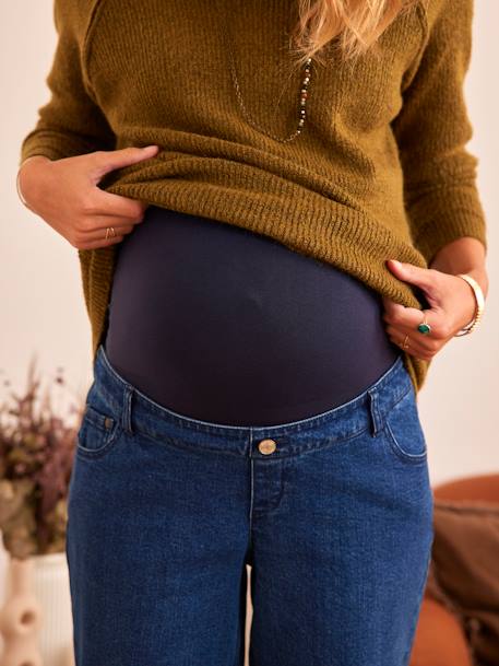 Jean Wide Leg de grossesse entrejambe 78 cm Bleu denim - vertbaudet enfant 