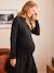 Dual Fabric Sweater Dress, Maternity & Nursing Special BLACK DARK SOLID - vertbaudet enfant 
