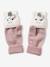Knitted Unicorn Mittens/Gloves for Girls PINK LIGHT SOLID WITH DESIGN - vertbaudet enfant 