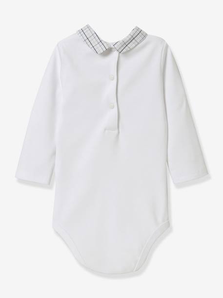 Organic Cotton Bodysuit with Small Square Collar for Babies, by CYRILLUS  - vertbaudet enfant 