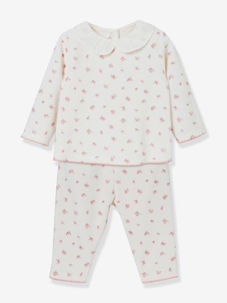 Pyjama 2 pièces en velours bébé CYRILLUS jaune - vertbaudet enfant 