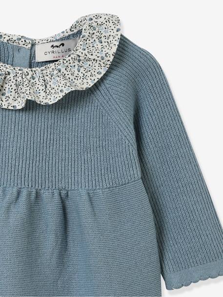 Dress with Collar, for Babies, by CYRILLUS blue - vertbaudet enfant 