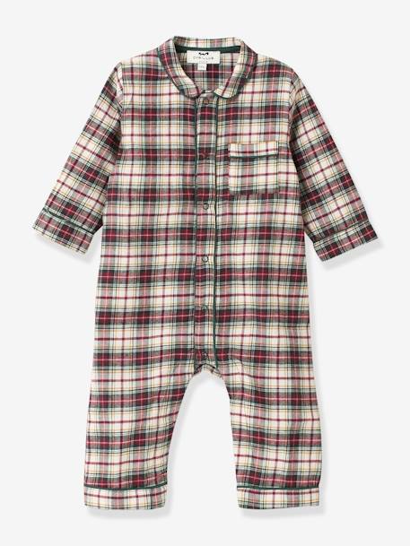 Coffret Noël bébé : pyjama et son doudou CYRILLUS carreaux rouge - vertbaudet enfant 