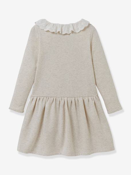 Fleece Sweatshirt for Girls, by Cyrillus marl beige - vertbaudet enfant 