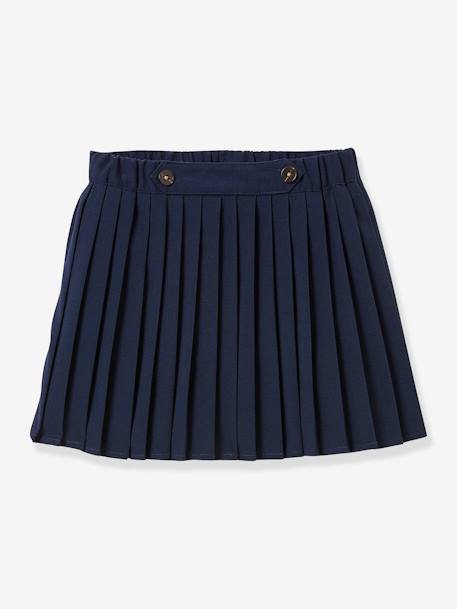 Pleated Skirt for Girls, by CYRILLUS ink blue - vertbaudet enfant 