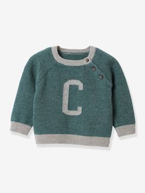 Baby-Jumpers, Cardigans & Sweaters-Jumpers-Lambswool Jumper for Babies, by CYRILLUS