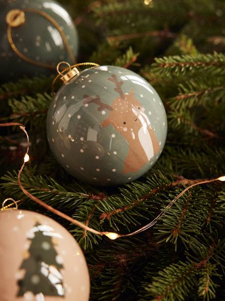 Lot de 6 boules de Noël Contes de la forêt Vert - vertbaudet enfant 