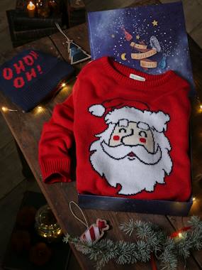 Boys-Cardigans, Jumpers & Sweatshirts-Christmas Gift Box, Fun Jumper & Beanie for Boys