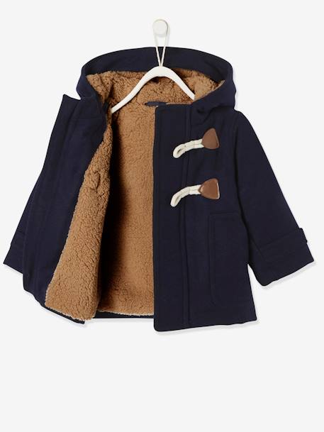 Hooded Duffle Coat for Babies Dark Blue - vertbaudet enfant 