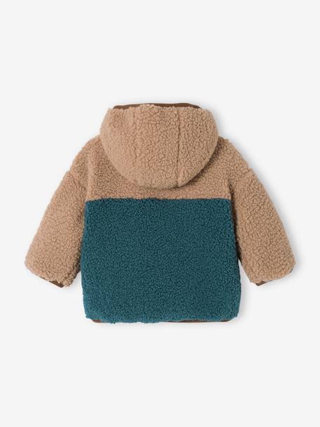 Reversible Jacket with Hood for Babies beige - vertbaudet enfant 