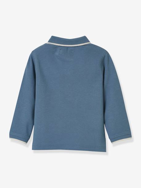 Polo Shirt in Organic Cotton for Babies, by CYRILLUS sky blue - vertbaudet enfant 