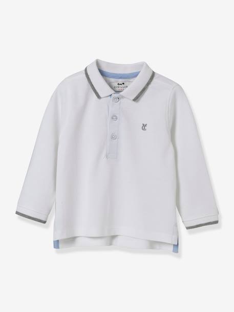 Polo Shirt in Organic Cotton for Babies, by CYRILLUS white - vertbaudet enfant 