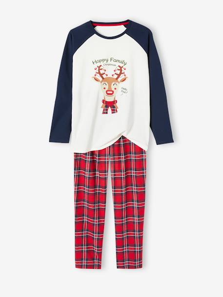 Pyjama de Noël homme capsule famille écru - vertbaudet enfant 