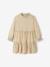 Occasion Wear Dress with Ruffles, Mistletoe Print, for Girls sand beige - vertbaudet enfant 