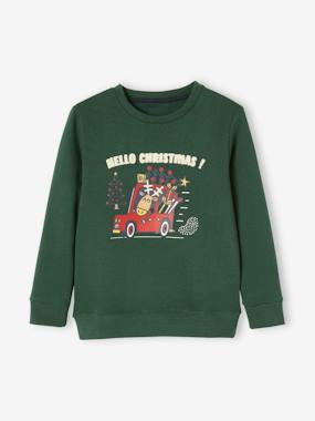 Boys-Cardigans, Jumpers & Sweatshirts-Sweatshirts & Hoodies-Christmas Sweatshirt with Reindeer, for Boys