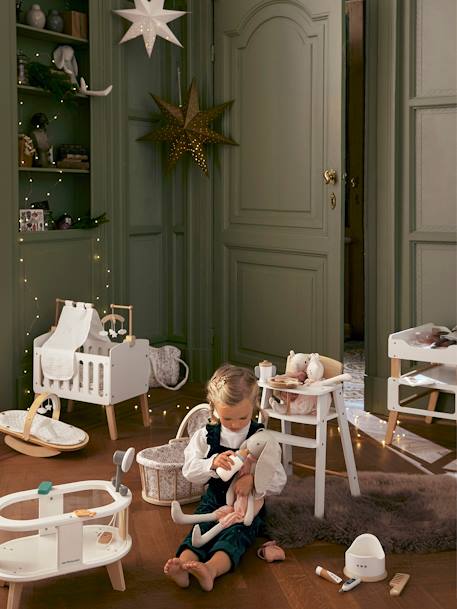 Wooden Mobile for Doll's Bed Wood/White - vertbaudet enfant 
