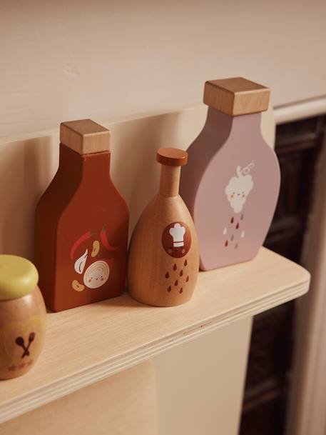 Set de condiments en bois FSC® beige - vertbaudet enfant 