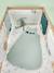 Sleeveless Baby Sleep Bag in Organic* Cotton Gauze, LOVELY NATURE Green - vertbaudet enfant 