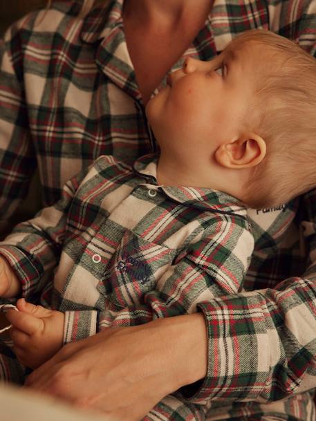 Pyjama de Noël bébé spécial capsule famille en flanelle écru - vertbaudet enfant 