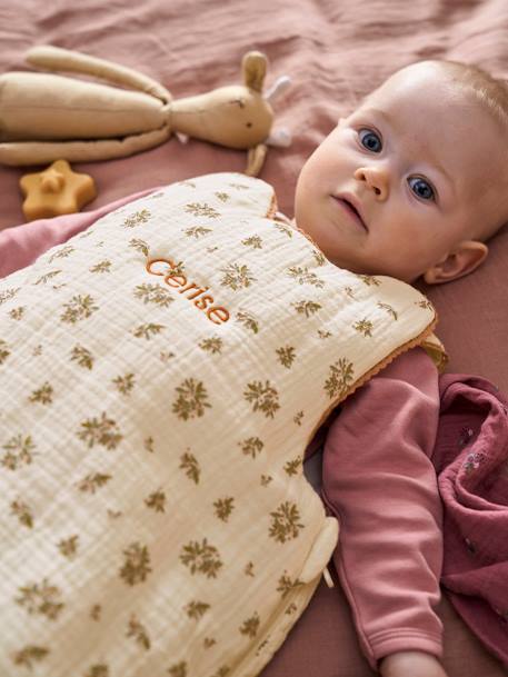Sleeveless Baby Sleep Bag in Cotton Gauze, Barn BEIGE LIGHT ALL OVER PRINTED - vertbaudet enfant 