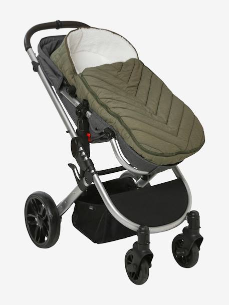 Padded Pushchair Cover night blue+sage green - vertbaudet enfant 