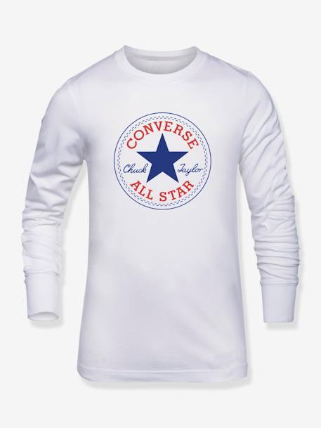 Long Sleeve Top for Children, Chuck Patch by CONVERSE white - vertbaudet enfant 